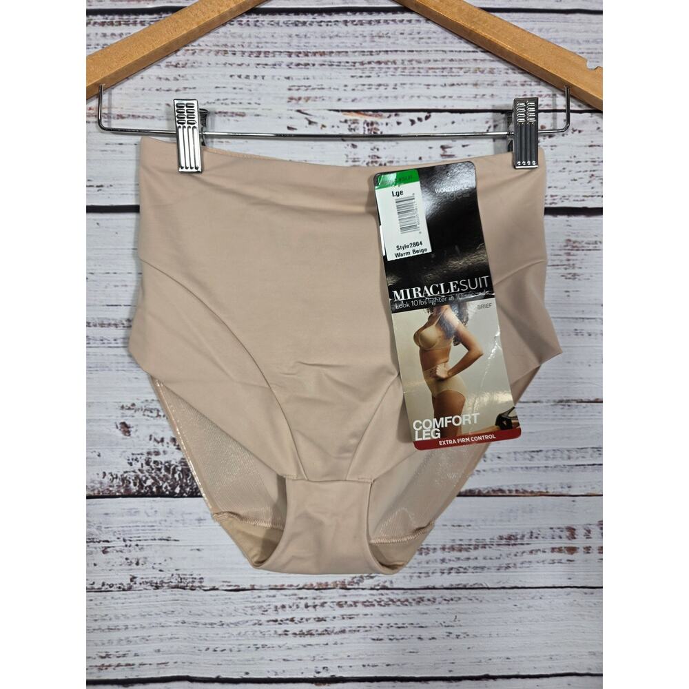 Miraclesuit Women's Comfort Leg Waistline Brief Underwear Size Large